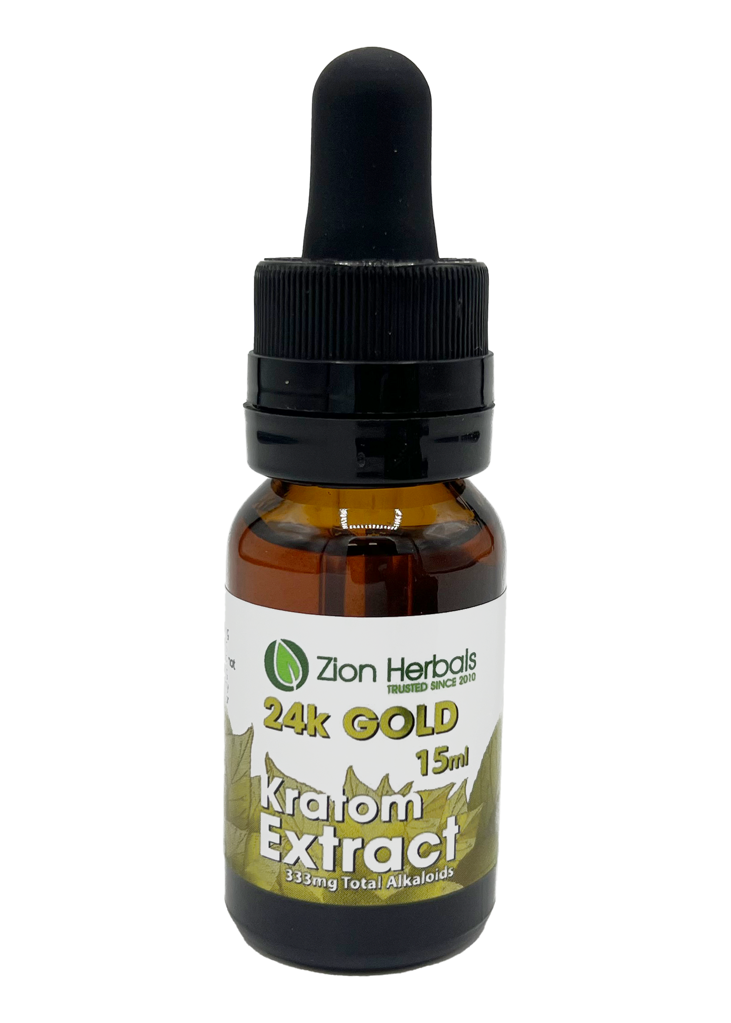 Zion Herbals 24k GOLD 15ml with 45% MIT Liquid Kratom Extract ...