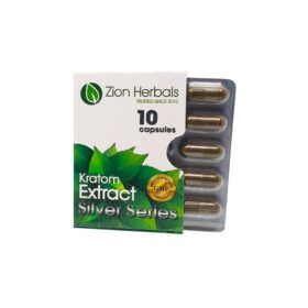 Zion Herbals Silver Series 10 Capsule Kratom Extract Blister Pack