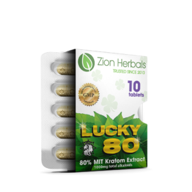 Zion Herbals Lucky 80 Kratom Tablet with 80% MIT
