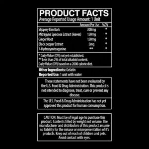 MIT45 Black Label Kratom Capsules from Liquid Kratom