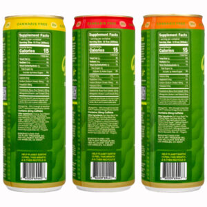 New Brew Kratom and Kava Infused Seltzer Label Non-Alcoholic Drink Ingredients and nutrition facts available at Liquid Kratom