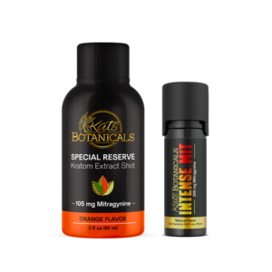 Kats Botanicals Orange 59ml and Intense MIT 15ml Liquid Kratom Extract