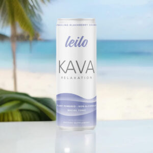 Leilo Kava Non-Alcoholic Relaxation Sparkling Social Tonic - Blackberry Orange