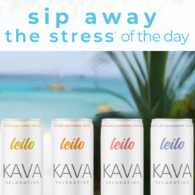 Leilo sip away the stress Kava relaxation non-alcoholic drinks sparkling social tonic